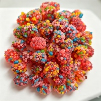 Bonbons Gélifiés Croquants aux Perles Colorées Saveur Fruitée, Emballage en Sachet, Fabrication OEM Chinoise