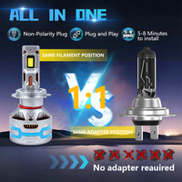 Bombilla LED H4 de 240W para Faros Delanteros, 24000Lm, 6000k, Bombillo LED H1 H3, Focos LED H7 H11, Luces LED 9005 Hb3, Faro LED 9006 Hb4 9012, Venta al Por Mayor
