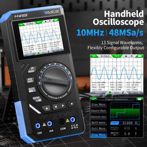 FNIRSI DST-210 ออสซิลโลสโคปแบบพกพา 3-in-1 มัลติมิเตอร์ เครื่องกำเนิดสัญญาณ 10MHz 48MSa/s True RMS ชาร์จไฟได้ ความละเอียด 8 บิต 1 - Product Image 2