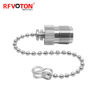 Connecteurs coaxiaux RF TNC Femelle et Mâle avec capuchon de protection anti-poussière en métal et cache de protection à chaîne