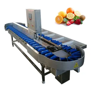 Supplier Price High Speed Auto Conveyor Belt Crayfish Seafood Chicken Wing Fish Shrimps Weight Grading Machine Sorting Machine