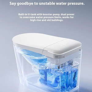 WC Intelligente con Spruzzatore d'Acqua e Asciugatore, Funzionamento con Sensore a Pedale, Sedile Riscaldato e Display LED <span class=keywords><strong>per</strong></span> <span class=keywords><strong>Bagno</strong></span> - Product Image 6