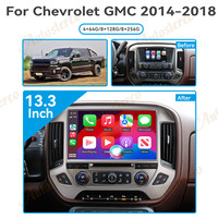 Unidad Principal de Auto con Pantalla Táctil de 13'' para Chevrolet Silverado GMC Sierra 2014-2018, Reproductor Multimedia para Auto con GPS, Navegación, Auto Carplay