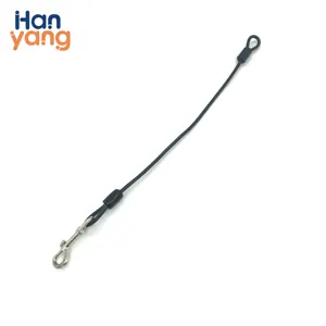 PVC Plastic Coated Steel Wire Rope Dog Tie Out Cable Leash , Stainless steel wire dog leash PVC coated steel wire rope