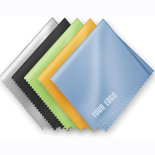 Customized logo Printed Microfiber Suede Glasses Cloth Screen Cleaning Wipe Lens Glass Cleaning Cloth