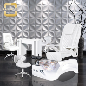 Sillas de pedicura AutoFill Spa de pies Masaje de pedicura Silla de técnico Fabricación para sillas de pedicura de manicura de gel UV Rosa - Product Image 5