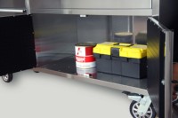 Armoire à outils en acier laminé à froid de 152 cm, revêtement poudré, 6 tiroirs, serrure à clé plate, capacité de 45 kg, rangement de garage, roulettes, OEM