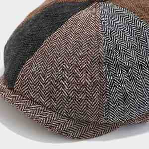 2024 Autumn Winter New Popular British <b>Berets</b> Men Women Fashion Trends Outdoor Herringbone Newsboy Cap - Product Image 3