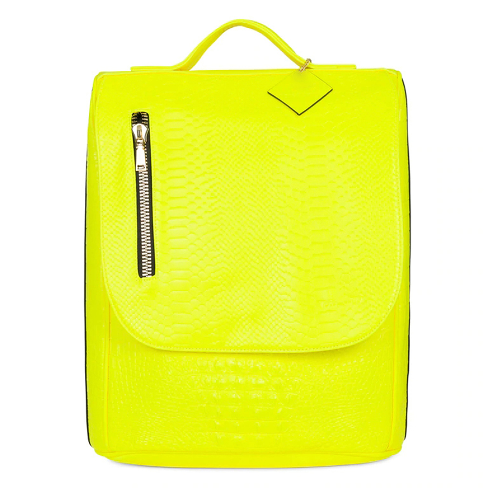 Sac à dos jaune au néon/coutume