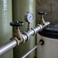 Réservoir de filtration à sable en PRV (Plastique Renforcé de Fibres) industriel, 1000L/heure, garantie 1 an, pour le traitement de l'eau dans l'industrie agroalimentaire
