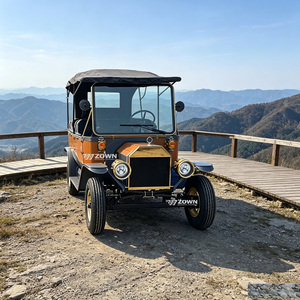 Voiture de tourisme électrique rétro antique, véhicule à 4 roues à faible vitesse pour la réception des clients des centres de villégiature en milieu rural - Product Image 1