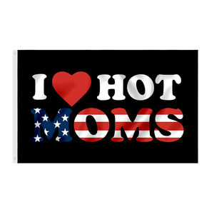 Banderas Divertidas de <span class=keywords><strong>Meme</strong></span> para Interiores y Exteriores, Pancarta Genial para Habitación, Dormitorio Universitario, Decoración de Pared, Bandera de I Love Hot Moms DADS - Product Image 3