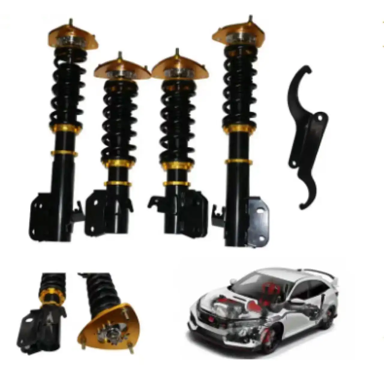 वसंत Struts रेसिंग निलंबन Coilover किट के लिए सदमे अवशोषक 02-07 Subaru वनपाल WRX /2004 एसटीआई केवल CN-523