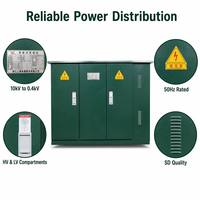 Transformador de Estilo Americano YBW Montado en Plataforma, Subestación de Distribución Sumergida en Aceite de Alta Eficiencia, Acero Galvanizado para Exteriores IP53