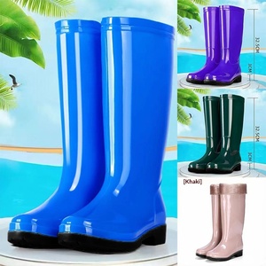 Nouvelles bottes de <span class=keywords><strong>pluie</strong></span> imperméables en PVC pour femmes, mi-hautes, antidérapantes, à bout rond, pour toutes les saisons, pour le travail en cuisine - Product Image 3