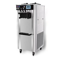 Machine à glace molle verticale américaine commerciale, nouvelle, trois saveurs, automatique, pour hôtels