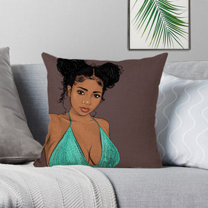 Funda de cojín de Mujer Africana decorar casa sofá funda de almohada africana - Product Image 5