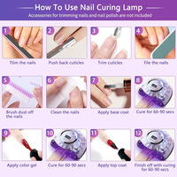 Lampe UV professionnelle 248W à LED sans fil, style minimaliste, installation rapide, base antidérapante, affichage intelligent, pour le durcissement des ongles