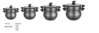 Pot à couscous 10L Vapeur Noir Aluminium Antiadhésif 2 Niveaux Couscoussier Pot à Couscous 26CM