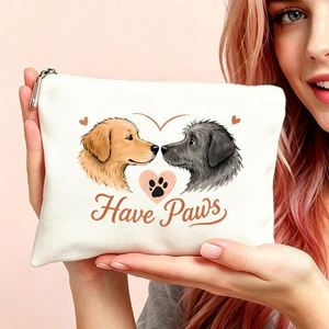 Cosmetic Bag and Toiletry Pouch Paw Print Makeup Bag for Mom, Daughters, Friends, Ideal <b>Gifts</b> for <b>Travel</b> and Birthdays - Product Image 4