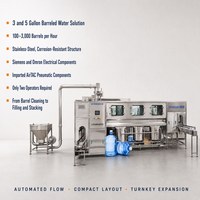 Usine d'embouteillage entièrement automatique 100-2000 BPH, ensemble complet, machine de remplissage et de bouchage pour bouteilles de 5 gallons