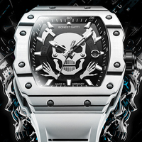 Montre automatique mécanique pour homme Bonest Gatti, en fibre de carbone blanche, boîtier en titane, verre saphir, luminescente, montre sport BG9909