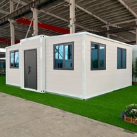 Villa Modulaire Préfabriquée de Luxe, Cabine de Vie Portable à Structure en Acier, Maison Conteneur Extensible, Salle à Manger Extérieure, Bar Domestique