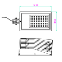 Lampu Lapangan LED desain kotak Lumen tinggi lampu tempat parkir 30W 50W 100W untuk jalan kota