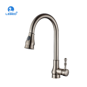 <span class=keywords><strong>LEBED</strong></span> LBD-303 Schwarzer Gebürsteter Küchenwasserhahn mit Einhandbedienung, Klassisches Design, Keramikventilkern, 3-Loch-Armatur - Product Image 4