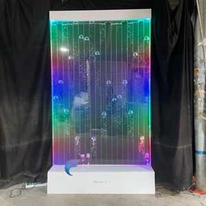 Indoor bubble wall <b>fountain</b> with color changing led light and remote control indoor wall partition - Product Image 2