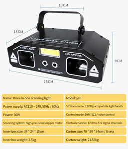 Projecteur Laser Stroboscopique WUZSTAR 3-en-1 pour DJ, Spectacles, KTV, Bar, Scène - Effet Lumineux Laser à Commande Vocale pour Fêtes et Discothèques - Product Image 4