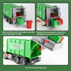 <span class=keywords><strong>Camion</strong></span> à ordures en alliage de jouet pour enfants, véhicule d'ingénierie simulé, modèle de voiture de jouet pour enfants pour l'éducation - Product Image 6