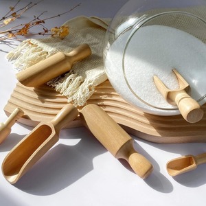 Natural Wood Scoop hood Scoops for Jars <b>Measuring</b> <b>Spoons</b> for Ground Coffee Wooden Scoops Multipurpose - Product Image 4