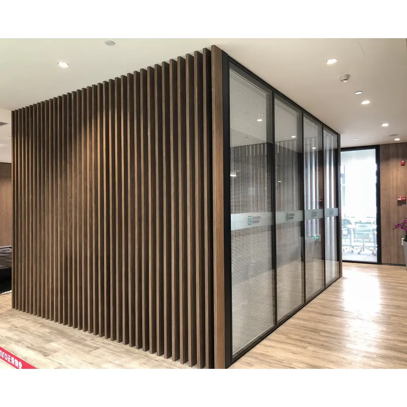 FlexSpace Modern Commercial Interior Portable Office Walls Aluminum Tempered Full Height Soundproof Glass Office Partition Wall