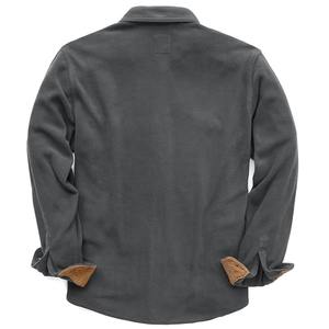<span class=keywords><strong>Camicia</strong></span> da uomo d'affari antirughe <span class=keywords><strong>giacca</strong></span> con tasche sul petto in pile di colore solido <span class=keywords><strong>camicia</strong></span> di flanella grigio scuro - Product Image 2
