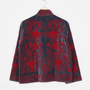 Luxury <b>Women</b> <b>Velvet</b> Suzani <b>Jacket</b> Traditional Hand Embroidery Bohemian Ethnic Floral Vintage Designer Coat Custom OEM ODM - Product Image 5