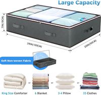 Unterbett-Aufbewahrungsboxen Schrank-Organizer und Aufbewahrungskisten für Bettwäsche, Decken und Kleidung