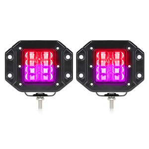 RGB đuổi theo tuôn ra gắn kết dẫn làm việc ánh sáng lái xe ánh sáng không thấm nước cho SUV ATV Xe Tải xe ứng dụng và điều khiển từ xa - Product Image 2