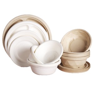 Bols et assiettes en plastique jetables biodégradables de qualité alimentaire, personnalisables en usine, marque Fortune, origine Chine, conformes aux normes de sécurité alimentaire, OEM/ODM - Product Image 1