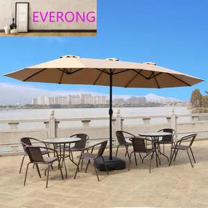 <span class=keywords><strong>Parasol</strong></span> d'extérieur moderne, grand, <span class=keywords><strong>rectangulaire</strong></span>, imperméable, en polyester, commercial, à trois têtes, colonne romaine, mobilier <span class=keywords><strong>de</strong></span> patio - Product Image 2