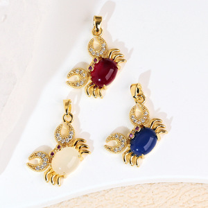 Vente chaude été océan série <span class=keywords><strong>crabe</strong></span> breloques bijoux accessoires femmes bricolage mode colliers pendentif - Product Image 1