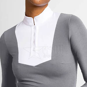 2024 femmes de haute qualité demi fermeture éclair hauts couches de base pour les courses de chevaux vêtements en gros - Product Image 2