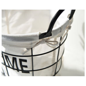 Cesta de almacenamiento de metal, lavandería, sala de estar, ropa, cesta de alambre de metal, cesta redonda de nuevo estilo - Product Image 3