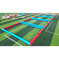 Jeu de tir sportif gonflable, terrain de football 3v3 avec logo pour enfants