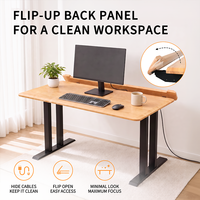 Bureau d'ordinateur en bois massif, nouveau modèle 2026 personnalisé avec fente pour câbles ouvrable et refermable, table de travail de bureau, établi pour la maison