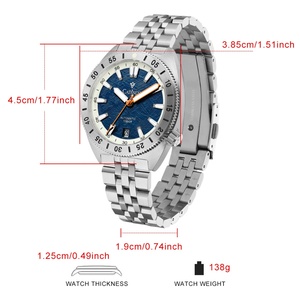 CADISEN C8231 Automatic <b>Mechanical</b> Diver Charm <b>Watch</b> Man Meteorite Dial Business Casual Waterproof Sapphire Crystal 10 Bar NH35 - Product Image 2