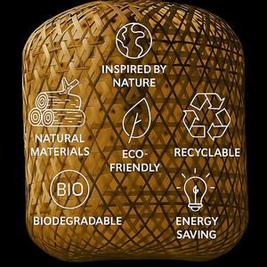 Suspension en bambou naturel conçue avec des principes écologiques et une construction de qualité supérieure pour un éclairage sophistiqué - Product Image 2