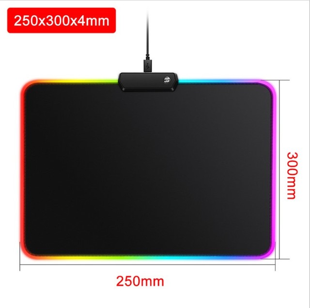 Big Gaming Long Mouse Pad Colorful Medium RGB Mouse Pad LED USB Charging Oem Mouse Pad
