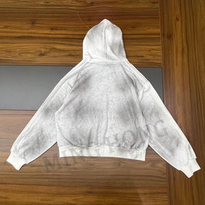 Sweat à capuche surdimensionné à fermeture éclair avec logo imprimé en couleur Dirty Washed Spray pour hommes - Product Image 6