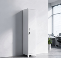 Casier de rangement en acier à une porte avec pieds réglables, casier métallique pour personnel de bureau, salle de sport, école, armoire de rangement personnelle
